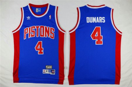 Maillot De Basket Detroit Pistons Joe Dumars 4 Retro Engrener Bleu